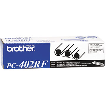Brother Genuine PC402RF BLACK FAX/Film Ribbon (TWIN PACK) for Brother FAX-1280/1980MC/645/685MC/727/737MC/780/827/837MC/960/MFC960MC [PC-402RF] (145 Pages Yield)